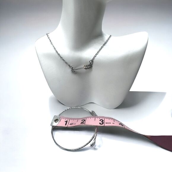 SXY l Custom Set l New Silver w/ Rhinestone Accents l Cuff, Bracelet & Necklace - Picture 3 of 9